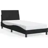 Image de vidaXL Cadre de lit sans matelas "Hanko" noir 90x190 cm velours