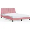Image de vidaXL Cadre de lit sans matelas "Hanko" rose 120x200 cm velours