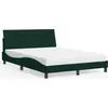 Image de vidaXL Cadre de lit sans matelas "Hanko" vert foncé 140x190 cm velours