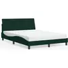 Image de vidaXL Cadre de lit sans matelas "Hanko" vert foncé 140x200 cm velours