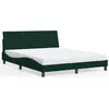Image de vidaXL Cadre de lit sans matelas "Hanko" vert foncé 160x200 cm velours