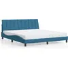 Image de vidaXL Cadre de lit sans matelas "Hanko" bleu 180x200 cm velours