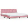 Image de vidaXL Cadre de lit sans matelas "Hanko" rose 200x200 cm velours