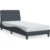 Image de vidaXL Cadre de lit sans matelas gris foncé 90x190 cm velours