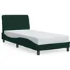 Image de vidaXL Cadre de lit sans matelas vert foncé 90x190 cm velours