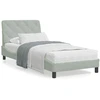 Image de vidaXL Cadre de lit sans matelas gris clair 90x200 cm velours