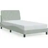 Image de vidaXL Cadre de lit sans matelas gris clair 100x200 cm velours
