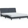 Image de vidaXL Cadre de lit sans matelas gris foncé 160x200 cm velours