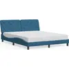 Image de vidaXL Cadre de lit sans matelas bleu 160x200 cm velours