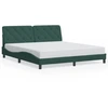 Image de vidaXL Cadre de lit sans matelas vert foncé 180x200 cm velours