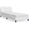 Image de vidaXL Cadre de lit sans matelas "Hvar" blanc 80x200 cm similicuir