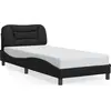 Image de vidaXL Cadre de lit sans matelas "Hvar" noir 90x190 cm similicuir