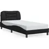 Image de vidaXL Cadre de lit sans matelas "Hvar" noir 90x200 cm similicuir