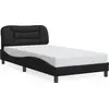 Image de vidaXL Cadre de lit sans matelas "Hvar" noir 100x200 cm similicuir