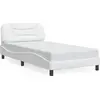 Image de vidaXL Cadre de lit sans matelas "Hvar" blanc 100x200 cm similicuir