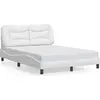 Image de vidaXL Cadre de lit sans matelas "Hvar" blanc 140x200 cm similicuir