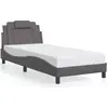 Image de vidaXL Cadre de lit "Viana" sans matelas Gris 80x200 cm Similicuir