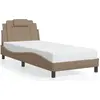 Image de vidaXL Cadre de lit "Viana" sans matelas Cappuccino-Brun 80x200 cm similicuir