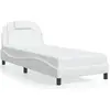 Image de vidaXL Cadre de lit "Viana" sans matelas blanc 90x190 cm similicuir
