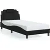 Image de vidaXL Cadre de lit "Viana" sans matelas noir 90x200 cm similicuir