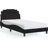 Image de vidaXL Cadre de lit "Viana" sans matelas noir 100x200 cm similicuir