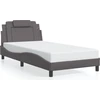 Image de vidaXL Cadre de lit "Viana" sans matelas Gris 100x200 cm Similicuir