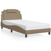 Image de vidaXL Cadre de lit "Viana" sans matelas Cappuccino-Brun 100x200 cm Similicuir