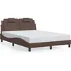 Image de vidaXL Cadre de lit "Viana" sans matelas Marron 120x200 cm Similicuir
