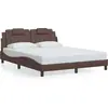 Image de vidaXL Cadre de lit "Viana" sans matelas Marron 160x200 cm Similicuir
