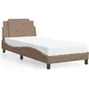 Image de vidaXL Cadre de lit sans matelas "Zadar" Cappuccino-Brun 90x190 cm Similicuir