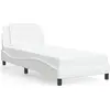 Image de vidaXL Cadre de lit sans matelas "Zadar" blanc 90x200 cm similicuir