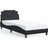 Image de vidaXL Cadre de lit sans matelas "Zadar" noir 100x200 cm similicuir