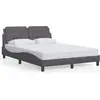 Image de vidaXL Cadre de lit sans matelas "Zadar" gris 120x200 cm similicuir