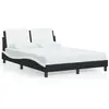 Image de vidaXL Cadre de lit sans matelas "Zadar" noir et blanc 120x200 cm similicuir