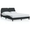Image de vidaXL Cadre de lit sans matelas "Zadar" noir 140x190 cm similicuir