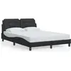 Image de vidaXL Cadre de lit sans matelas "Zadar" noir 140x200 cm similicuir