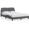 Image de vidaXL Cadre de lit sans matelas "Zadar" gris 140x200 cm similicuir