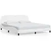 Image de vidaXL Cadre de lit sans matelas "Zadar" blanc 180x200 cm similicuir