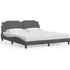 Image de vidaXL Cadre de lit sans matelas "Zadar" gris 180x200 cm similicuir