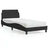 Image de vidaXL Lit avec matelas "Dover" noir 80x200 cm velours