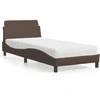Image de vidaXL Lit avec matelas "Dover" brun 90x200 cm simili-cuir
