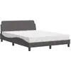 Image de vidaXL Lit avec matelas "Dover" Gris 120x200 cm Similicuir
