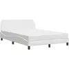Image de vidaXL Lit avec matelas "Dover" blanc 140x200 cm similicuir