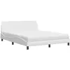 Image de vidaXL Lit avec matelas "Dover" blanc 160x200 cm simili-cuir