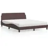 Image de vidaXL Lit avec matelas "Dover" brun 160x200 cm simili-cuir