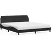 Image de vidaXL Lit avec matelas "Dover" noir 180x200 cm simili-cuir