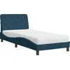 Image de vidaXL Lit avec matelas bleu 90x190 cm velours