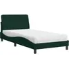 Image de vidaXL Lit avec matelas vert foncé 100x200 cm velours