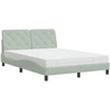 Image de vidaXL Lit avec matelas gris clair 120x200 cm velours