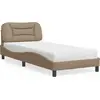 Image de vidaXL Lit avec matelas "Hvar" Cappuccino-Brun 80x200 cm Similicuir